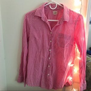 J. Crew Pink Checkered Women’s Button-down 💗